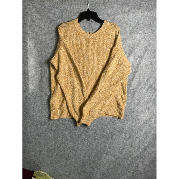 Abercrombie & Fitch Sweaters - Abercrombie & Fitch Mustard Yellow Marled Knit Back‎ Zip Sweater Womens Medium